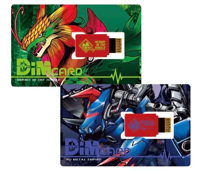 Digimon Adventure ESPIMON RYUDAMON DINOSALIR ROAR WOLF HOWL Medarot Agumon DIM Card Protective Film Stingmon Figure Model Cards
