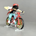 6cm/2.36in Anime Pokemon Figure Red Ash Ketchum Biking Action Figures Pvc Collection Model Toys for Children Gifts