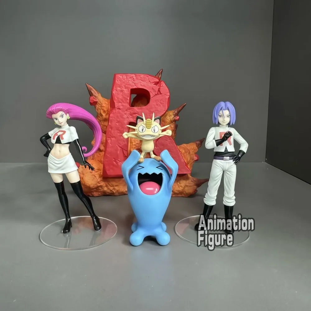3-11cm Anime Pokemon Figure Team Rocket Action Figures Pvc Statue Desktop Ornamen Collection Model Toys Gifts