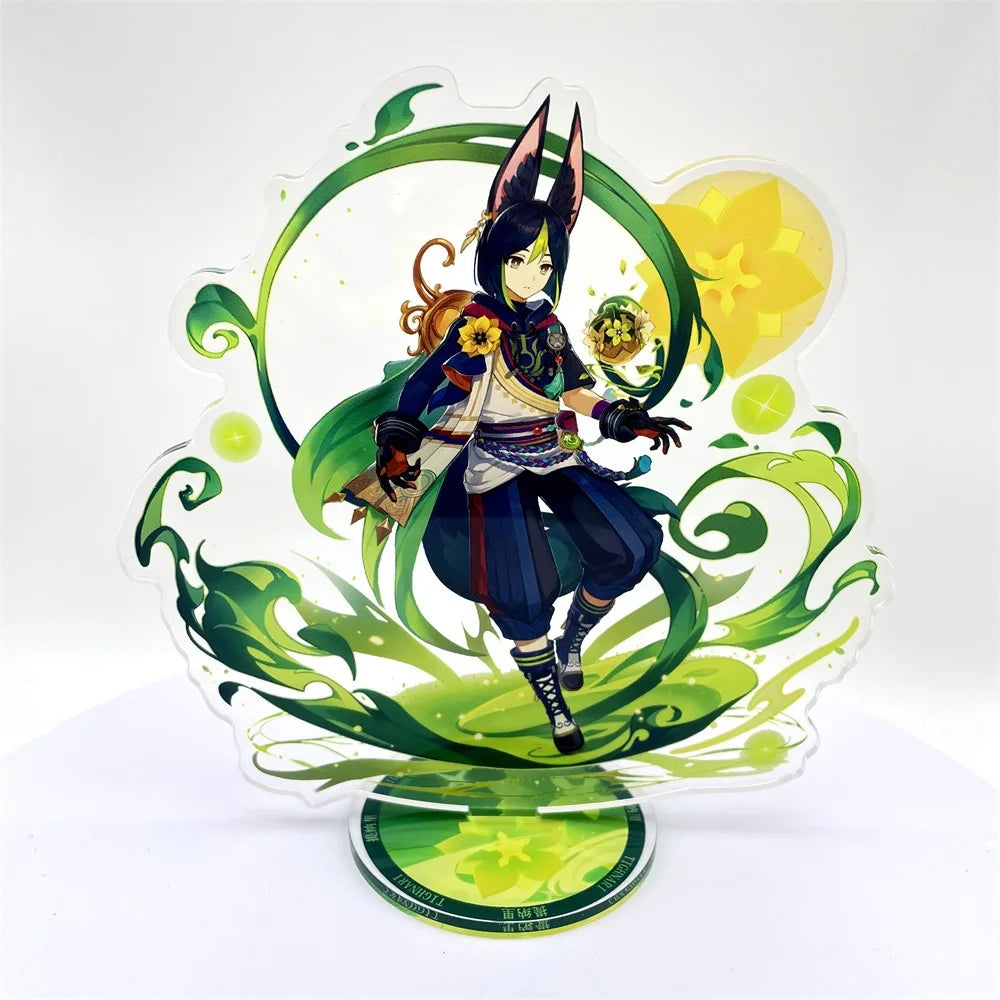 Anime Figure Genshin Impact Furina Arlecchino Xiao Yae Miko Yelan Acrylic Stand Model Plate Desk Decor Standing Sign Fans Gift