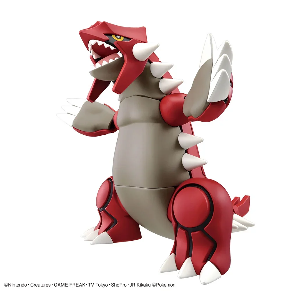Original Bandai Pokemon Figures Pokmon Plamo Series Groudon Diy Assembly Collectible Ornaments Figure Model Toys Birthday Gift